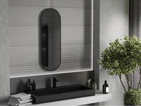 Mexen Loft lustro łazienkowe owalne 100 x 35 cm, rama czarna - 9851-100-035-000-70