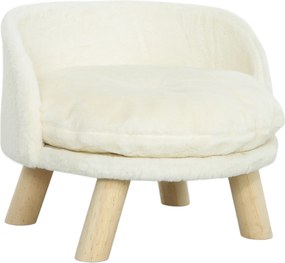 PawHut Legowisko dla Psów i Kotów, Miękka i Pralna Poduszka, Ochronny Brzeg, 40,5 x 40,5 x 33 cm