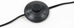 Czarna lampa stojąca z tekstylnym kloszem (wysokość 189 cm) May – Kave Home