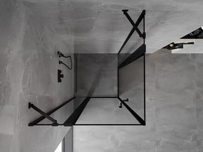 Mexen Mist Duo kabina prysznicowa uchylna 85 x 85 cm, czarna ramka, czarna - 8A4-085L-085P-70-70