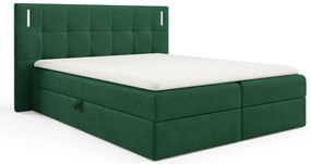 Zielone pikowane łóżko kontynentalne 5 rozmiarów C0-L16