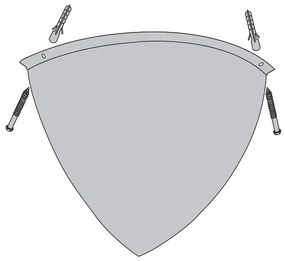 Lustro półkuliste dozorowe 1/8 kuli, średnica 1150 mm