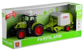 Traktor z prasą rolującą do belowania gra 37,5 cm