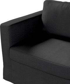 Pokrowiec na sofę Karlstad 2-osobową nierozkładaną długi kolor czarny tkanina strukturalna