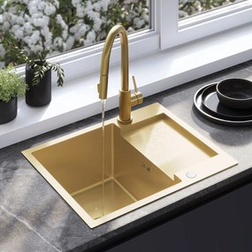 Zlewozmywak stalowy REA Paul Złoty szczotkowany