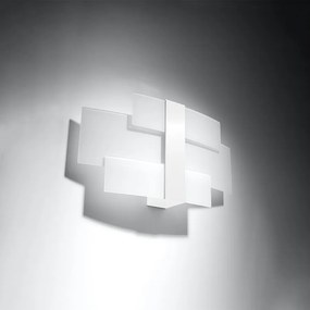 Kinkiety nowoczesny Zelora, stal/szkło - 2 źródło światła 4000K - L.42 x H.23 cm - biały