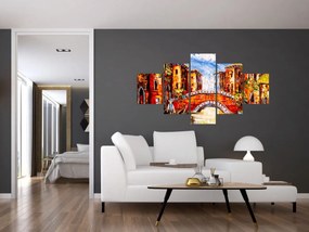 Obraz - Obraz olejny przedstawiający miasto III. (125x70 cm)