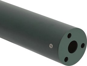 Nowoczesny słupek ogrodowy zielony z żebrowanym szkłem z LED Solar IP65 - Ribble Mushroom