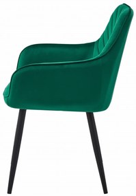 Krzesło jadalniane NANA VELVET, ciemnozielone