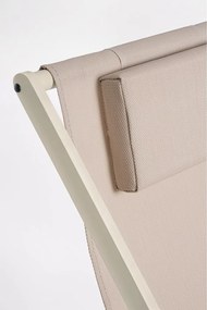 Beżowy metalowy leżak ogrodowy Taylor – Bizzotto