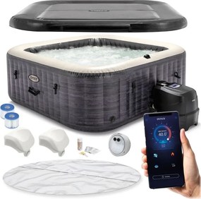 Jacuzzi ogrodowe dmuchane Intex 452, SPA 6-osobowe 196 cm, WiFi, 170 dysz, LED