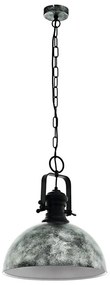 Eglo 79415 - Żyrandol na łańcuchu SADDINGTON 1xE27/60W/230V szary