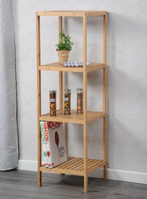 Kesper 19434 Regał bambusowy, 115 x 35 x 35 cm