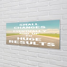 Szklany Panel Napis na Łące pod Niebem