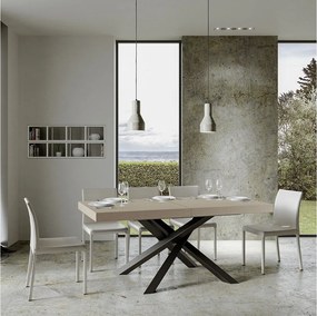 Stół rozkładany 180/284x90 cm Volantis kaszmir nogi antracytowe