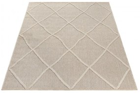 Dywan zewnętrzny sznurkowy Patara Romby beżowy 160 cm x 230 cm