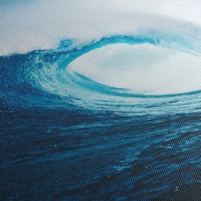 Obraz - Fala oceaniczna (z zegarem) (90x30 cm)