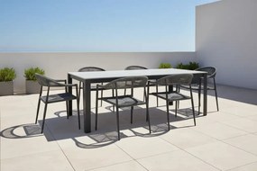 Krzesło Ogrodowe Antracyt 56x60x78 cm Plecione Ręcznie Sznurki Nowoczesne