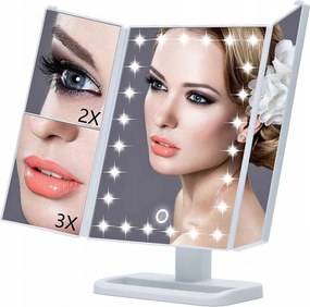 Lusterko Do MAKIJAŻU Powiększające 3X Kosmetyczne PODŚWIETLANE LED | VOLAN