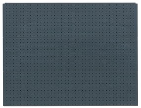 Regał sklepowy jednostronny, ścianki perforowane, 1600 x 1000 x 450 mm, podstawowy, antracyt