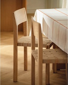 Krzesło Toli - drewniana rama, plecione siedzisko, minimalistyczny design