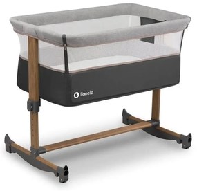 Lionelo - Łózeczko dziecięce 3w1 LEONIE szare/czarne