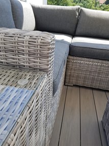 Rattanowy zestaw zmienny SEVILLA dla 6 osób (szary)