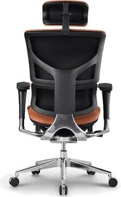 Ergonomiczny fotel biurowy skórzany ErgoFly Sail L-06, zgodny z normą BHP
