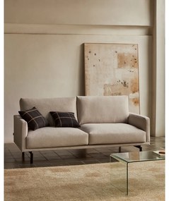 Beżowa sofa z tkaniny szenilowej 214 cm Galene – Kave Home
