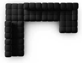 Czarna aksamitna sofa 379 cm Bellis – Micadoni Home