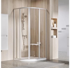 Ravak 3114OU02Z1 - Ćwierćokrągła czteroczęściowa kabina prysznicowa SUPERNOVA 80x80 cm satynowa