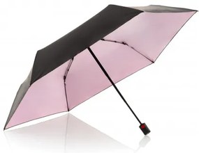 KNIRPS U.200 BLACK WITH ROSE - elegancki damski parasol w pełni automatyczny