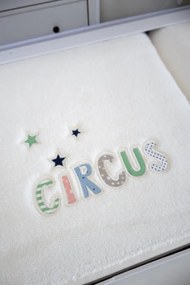 Podarunkowy zestaw ręczników dla dzieci CIRCUS, 2 szt Śmietankowy Zestaw (ręcznik 50x90cm, ręcznik 70x130cm)