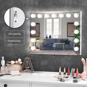 Aquamarin Lustro łazienkowe LED Hollywood 58 x 43 cm