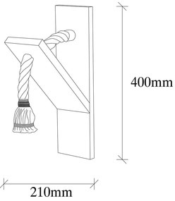 Kinkiet w naturalnym kolorze Erebos – Opviq lights