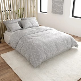 PrzytulneMieszkanie.pl PrzytulneMieszkanie.pl Pościel z bawełny Renforcé GRAY STRIPES szare Rozmiar pościeli: 70 x 90 cm | 140 x 200 cm