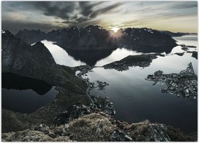 Obraz - Norweskie góry (70x50 cm)