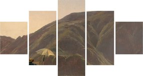 Obraz - Jules Coignet, View of Bozen with a Painter, reprodukcje (125x70 cm)