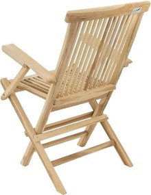 Składane krzesło ogrodowe DIVERO - drewno tekowe