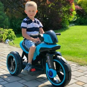 Dziecięcy motocykl elektryczny Baby Mix Police,zielony