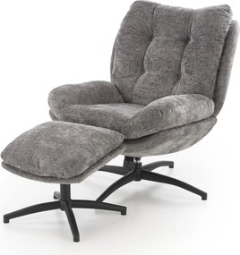 Fotel do salonu z podnóżkiem i funkcją kołyski Pesto Halmar