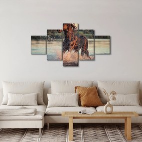 Obraz - Biegnący koń (125x70 cm)