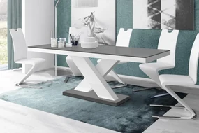 Stół rozkładany XENON MAT 160(208)x89 szary/biały HUBERTUS
