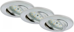 Briloner 7296-039 - ZESTAW 3x wpuszczanych opraw sufitowych do łazienki LED/6,5W/230V IP23