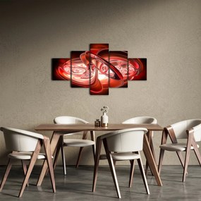 Obraz - czerwone kształty (125x70 cm)