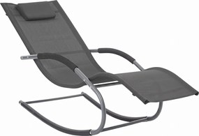 Avenberg Ogrodowy leżak bujany Merida, czarny, 147 x 63 x 88 cm