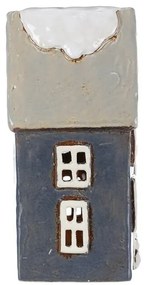 Ozdoby świąteczne Zimowy domek, ceramika, naświeczkę do herbaty, szary