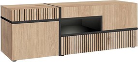 Szafka RTV CROSS LED 150 hickory jackson/czarna