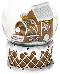 Kula śnieżna z żywicy polimerowej (wysokość 10 cm) Snowy Train – Dakls
