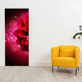 Fototapeta na drzwi - Czerwony kwiat (95x205cm)